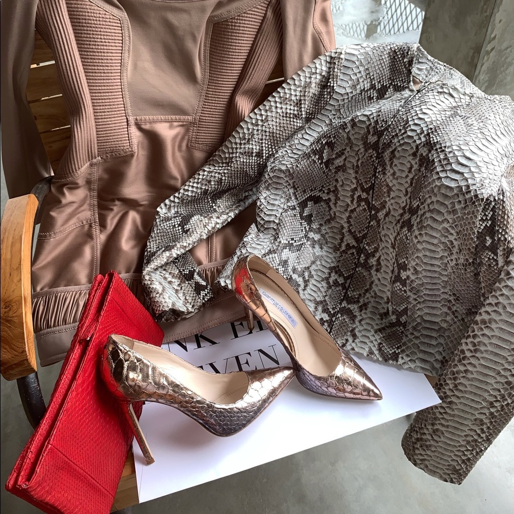 Python Genuine Leather Jacket Size Small - image 5